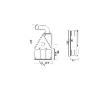 Trailer Parc - Lămpi, stopuri - Stop triunghi ASPOCK Earpoint dreapta