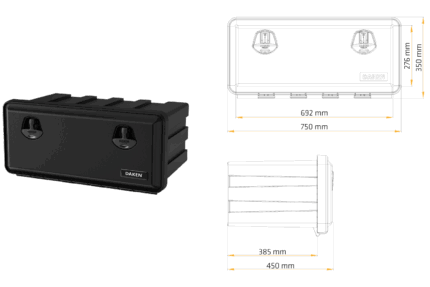Trailer Parc - Lazi pentru scule - Lada pentru scule Daken JUST 750 (750x350x450)