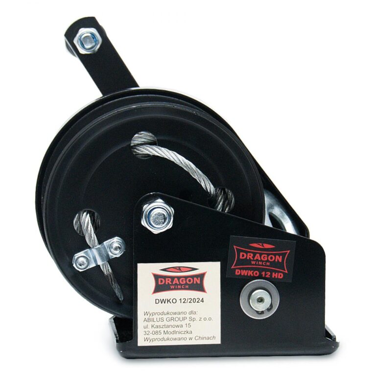 Troliu manual Dragon Winch 1800 HD cu autofranare